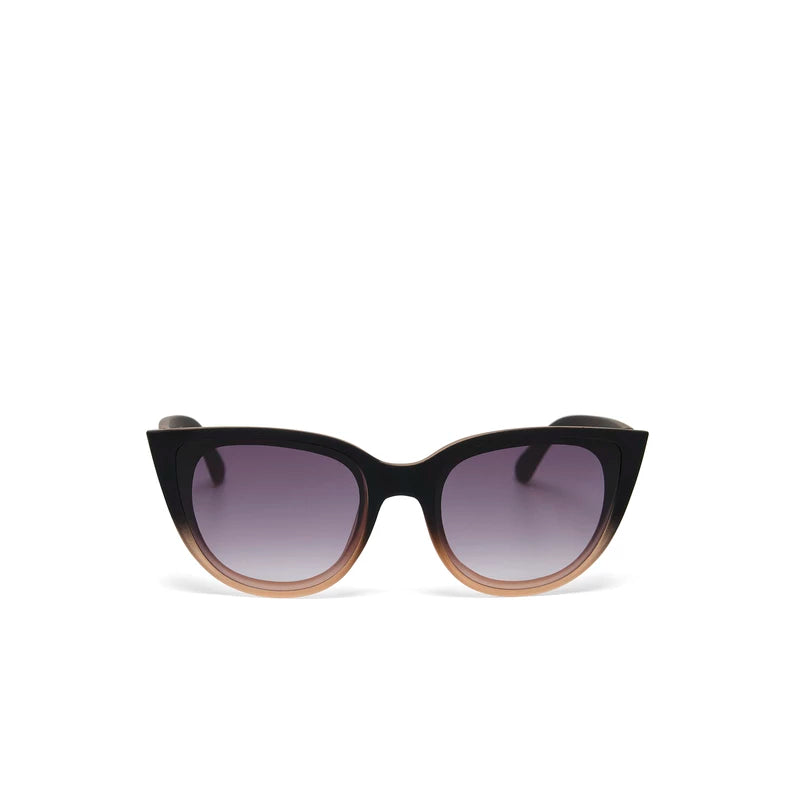 SILVIA CAT EYE SUNGLASSES - Black Faded Pink