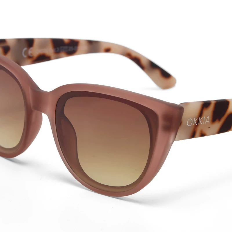 SILVIA CAT EYE SUNGLASSES - Pink Havana
