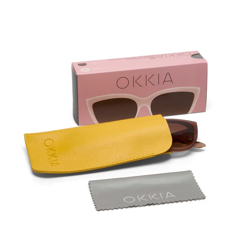 SILVIA CAT EYE SUNGLASSES - Pink Havana