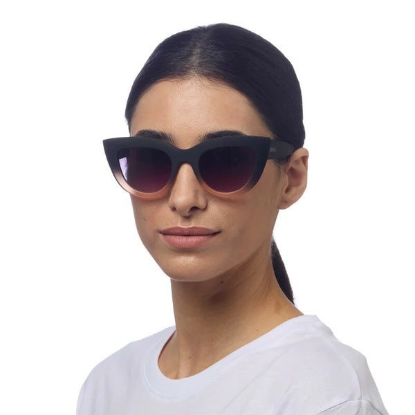 CLAUDIA CAT EYE SUNGLASSES - Black Faded Pink