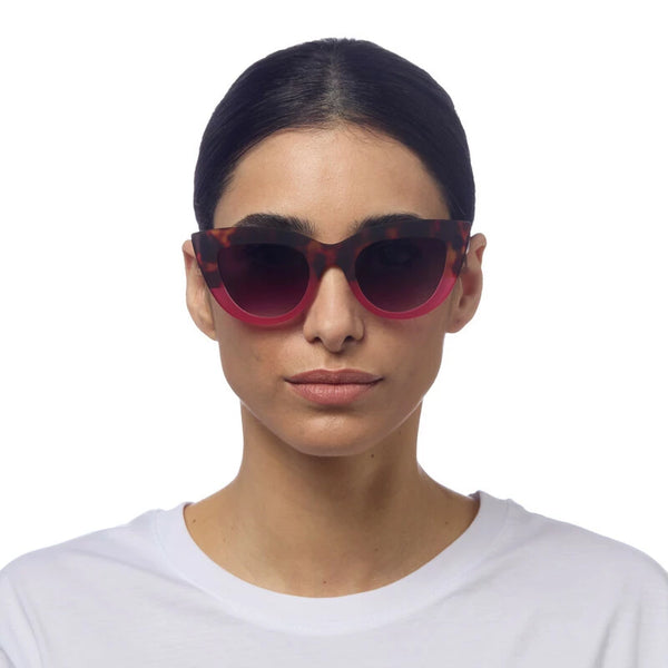 CLAUDIA CAT EYE SUNGLASSES - Havana Pink