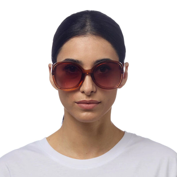 ANNA BUTTERFLY SUNGLASSES - Transparent Brown