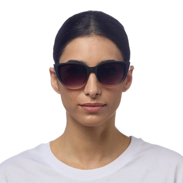 SILVIA CAT EYE SUNGLASSES - Black Faded Pink