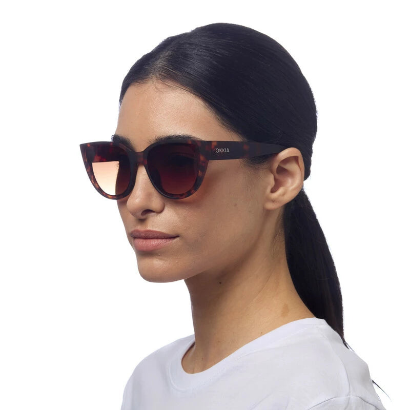 SILVIA CAT EYE SUNGLASSES - Classic Havana