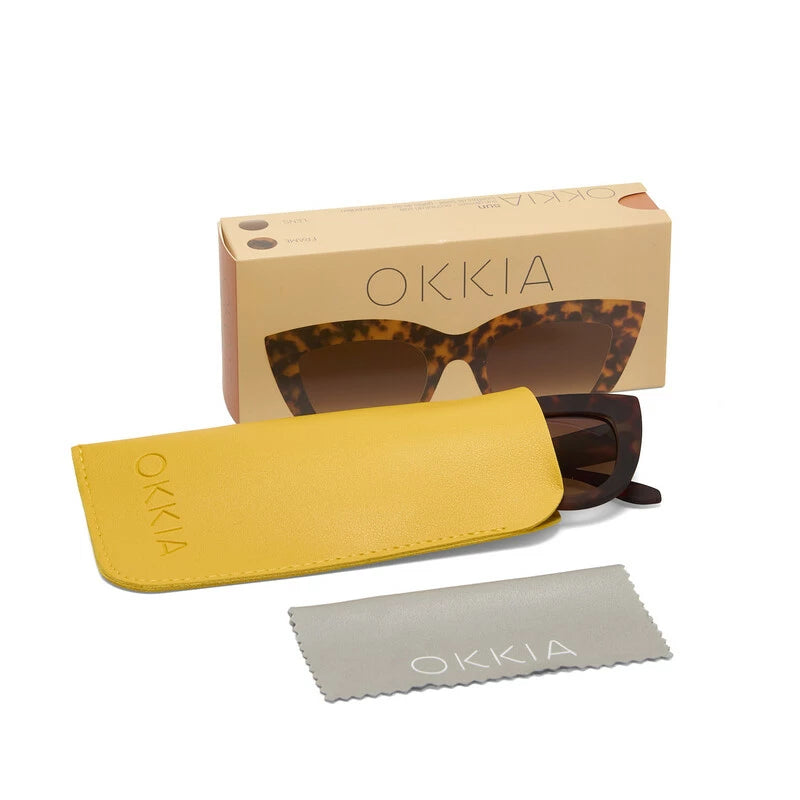 CLAUDIA CAT EYE SUNGLASSES - Classic Havana