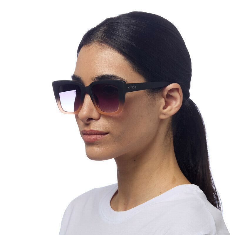ELBA SUNGLASSES - Black Faded Pink