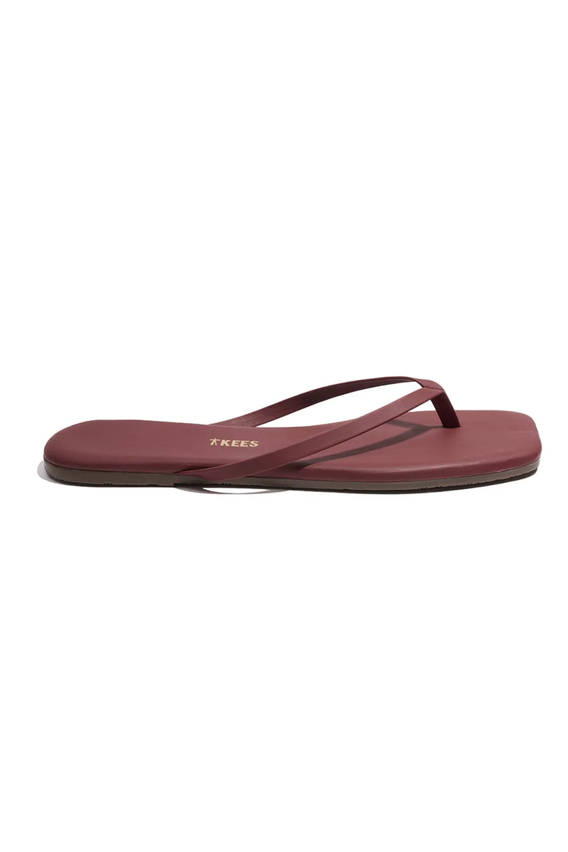 Flip Flops - Square Toe Lily - Burgundy