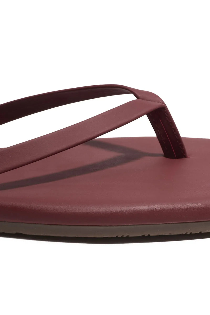 Flip Flops - Square Toe Lily - Burgundy