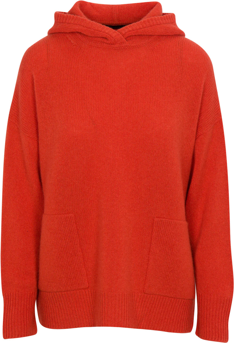 Red 2025 cashmere hoodie