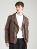 PARAN MEN'S BIKER JACKET - Nut
