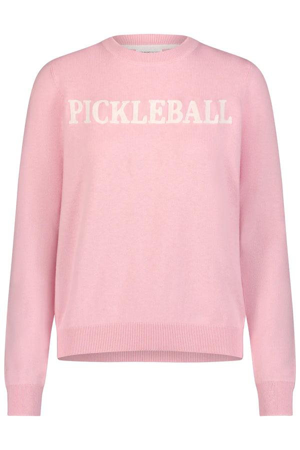 PICKLEBALL EMBROIDERED PULLOVER - Pink Bellini