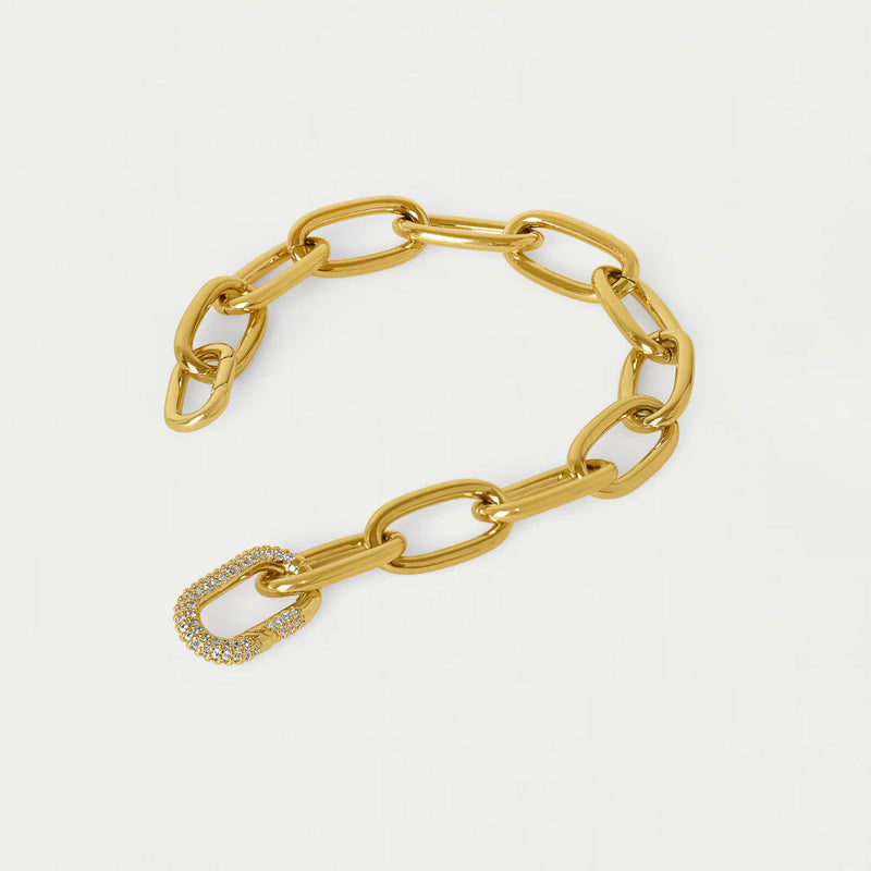 SOLENE SINGLE PAVE LINK BRACELET