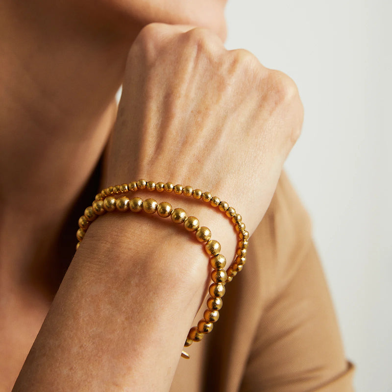 SIGNATURE MIDI BEADED BRACELET in GOLD