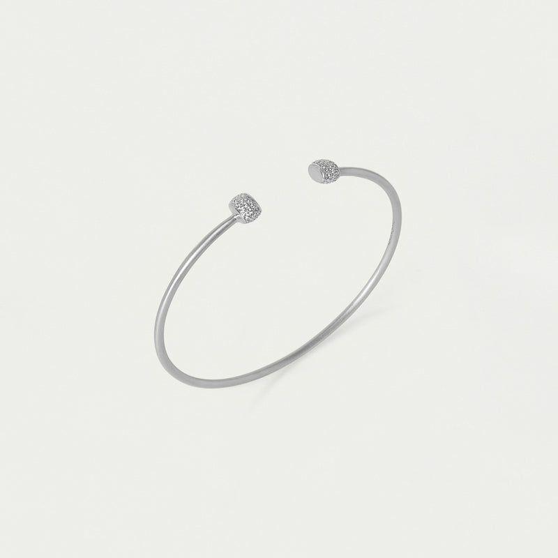 JULIETTE PAVE TWIST BRACELET in Silver