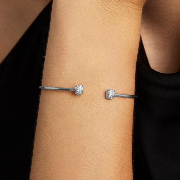 JULIETTE PAVE TWIST BRACELET in Silver