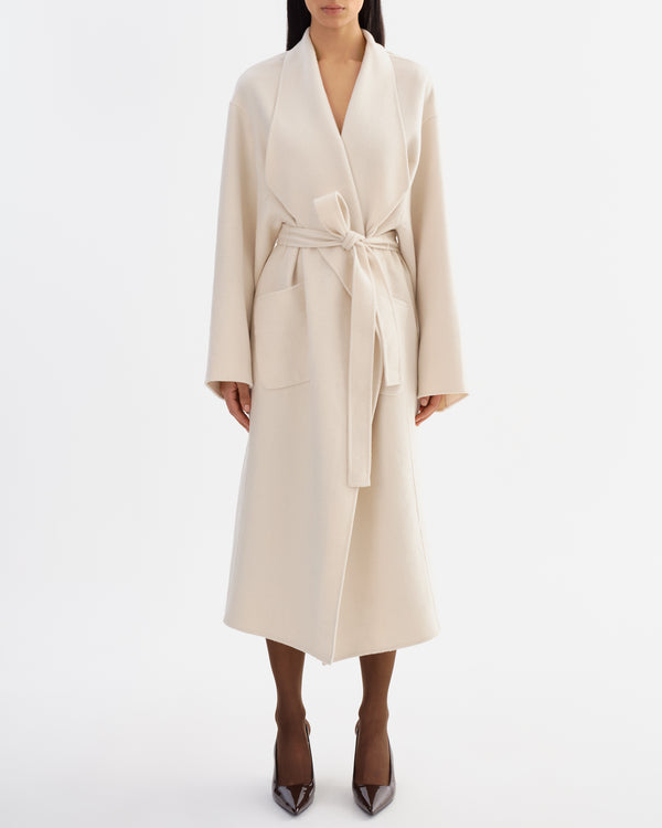 COREEN Wool Coat - Whisper White