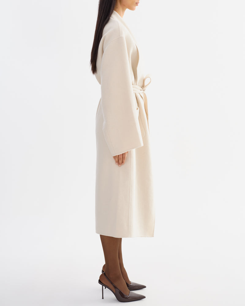 COREEN Wool Coat - Whisper White