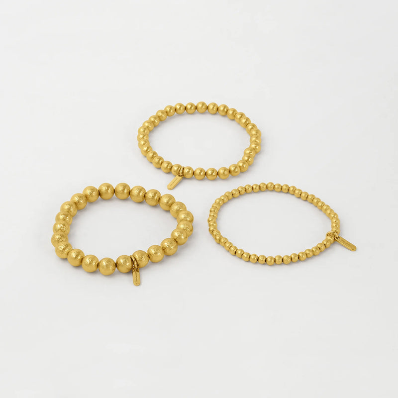 SIGNATURE SMALL BEADED BRACELET in GOLD