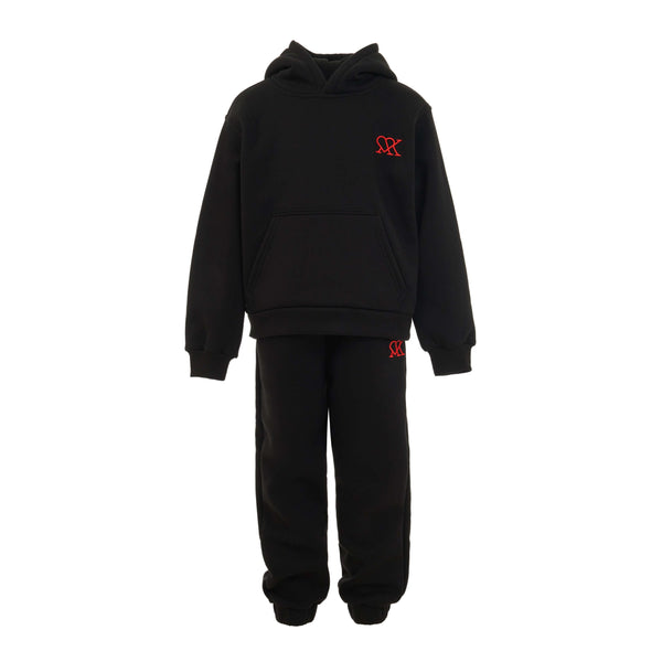 BLACK BALLOON HOODIE & SWEATPANTS SET - Kids