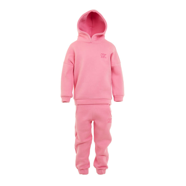 PINK HEART HOODIE & SWEATPANTS SET - Kids