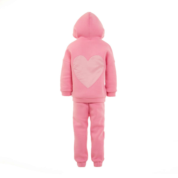 PINK HEART HOODIE & SWEATPANTS SET - Kids