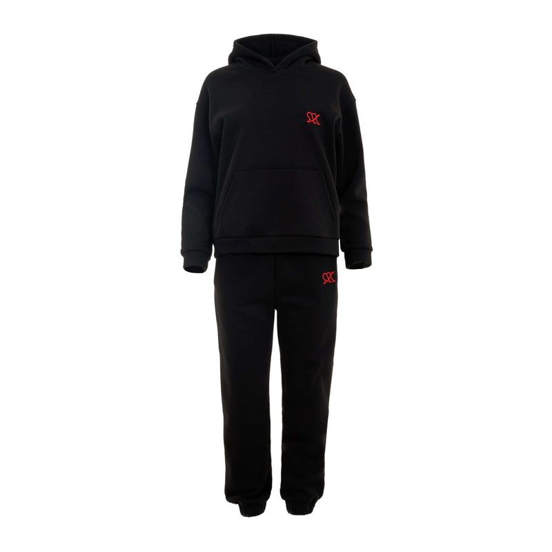 BLACK HOODIE & SWEATPANTS SET - Women