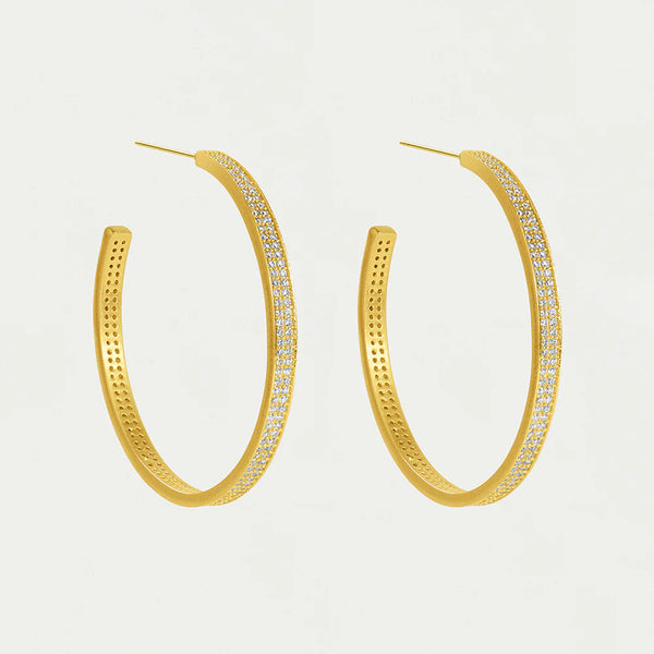 PETIT PAVE MIDI HOOPS