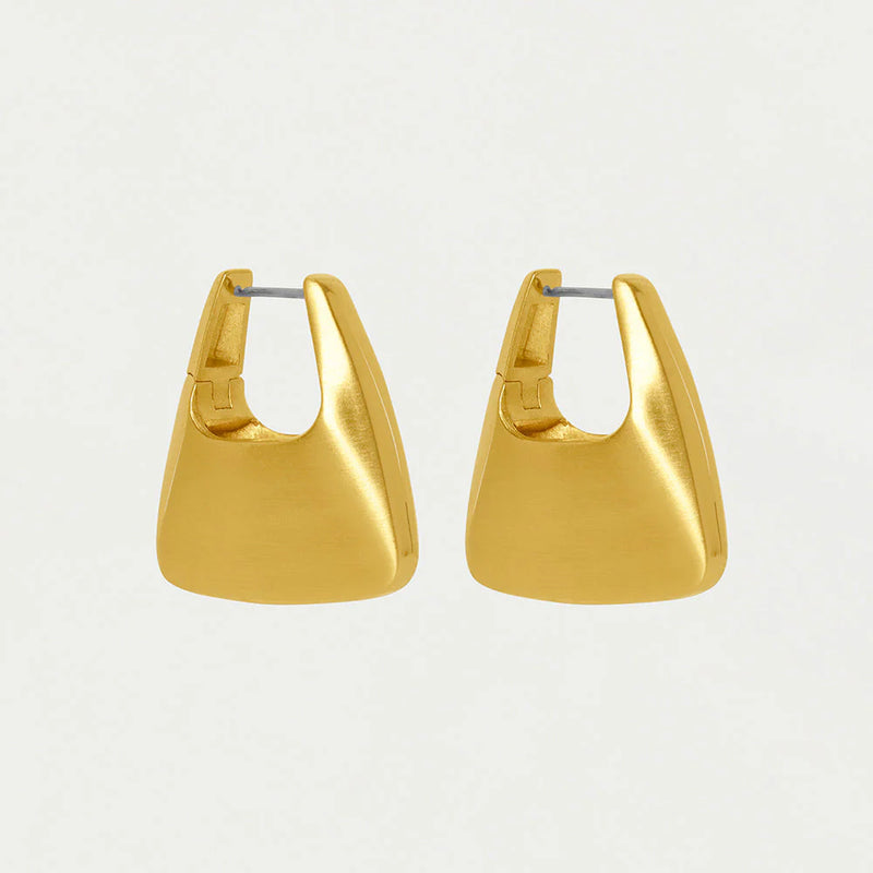 OSLO HINGED HOOPS in Gold