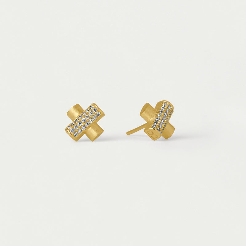 JULIETTE PAVE STUDS in Gold