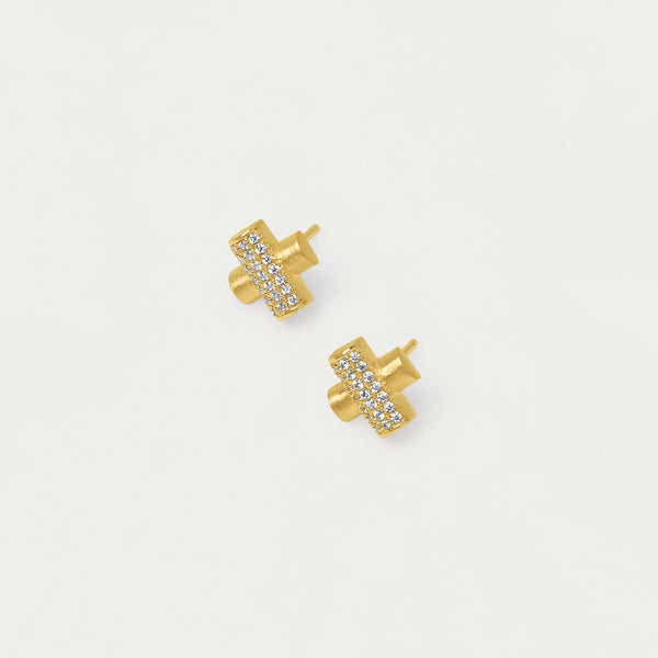 JULIETTE PAVE STUDS in Gold