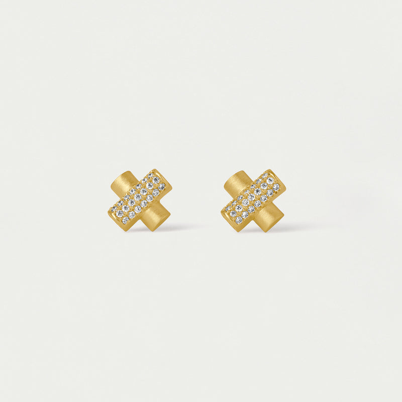 JULIETTE PAVE STUDS in Gold