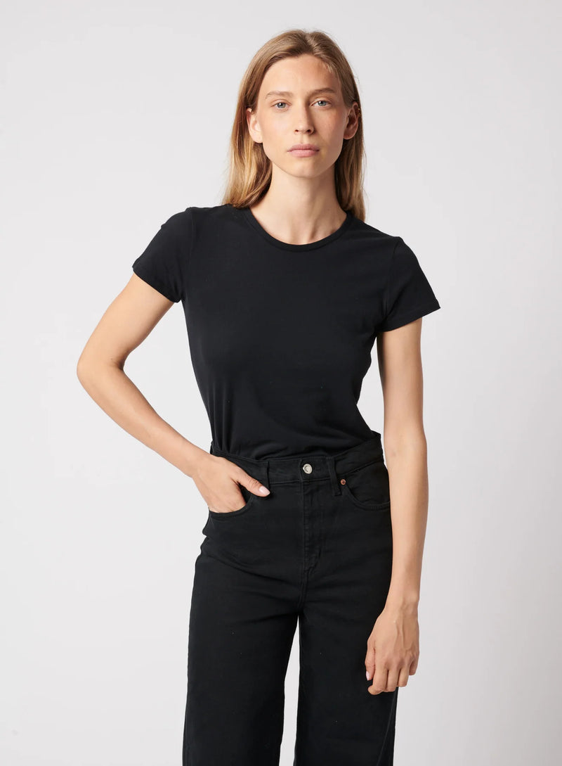 Soft Touch Short Sleeve Crewneck T-Shirt - Black