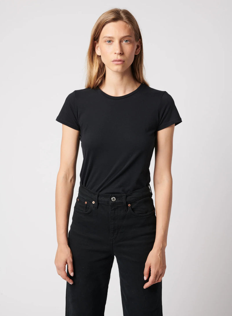 Soft Touch Short Sleeve Crewneck T-Shirt - Black