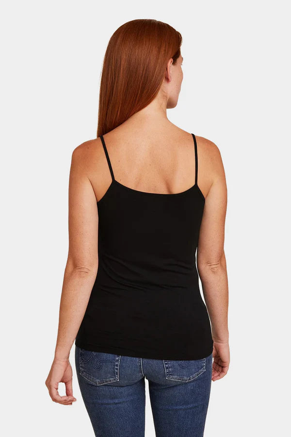 Soft Touch Spaghetti Strap Tank Top - Black