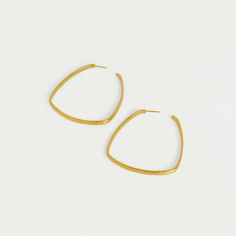 NOMAD LARGE SQAURE HOOPS in Gold