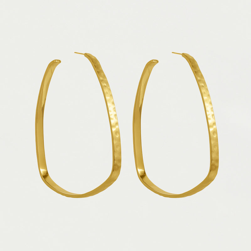 NOMAD LARGE SQAURE HOOPS in Gold
