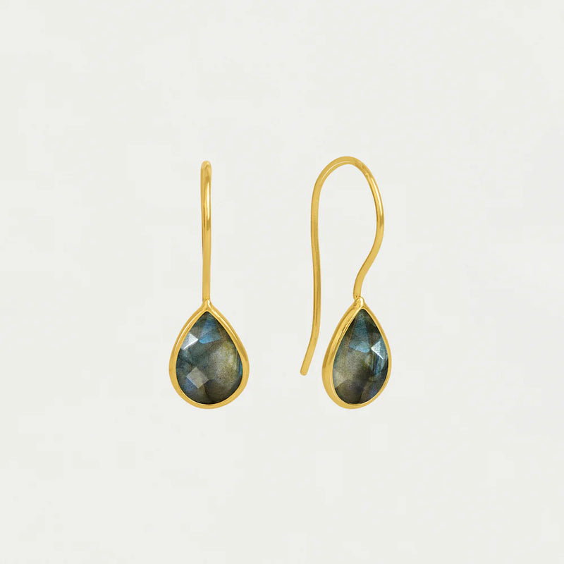 NOSARA DROPET EARRINGS with LABRADORITE