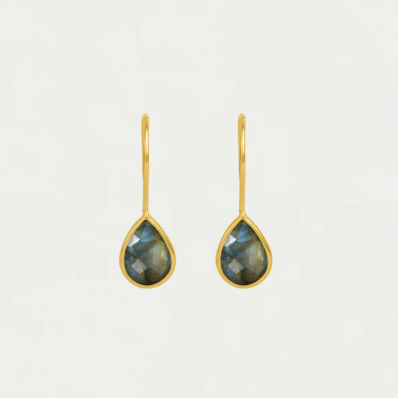 NOSARA DROPET EARRINGS with LABRADORITE