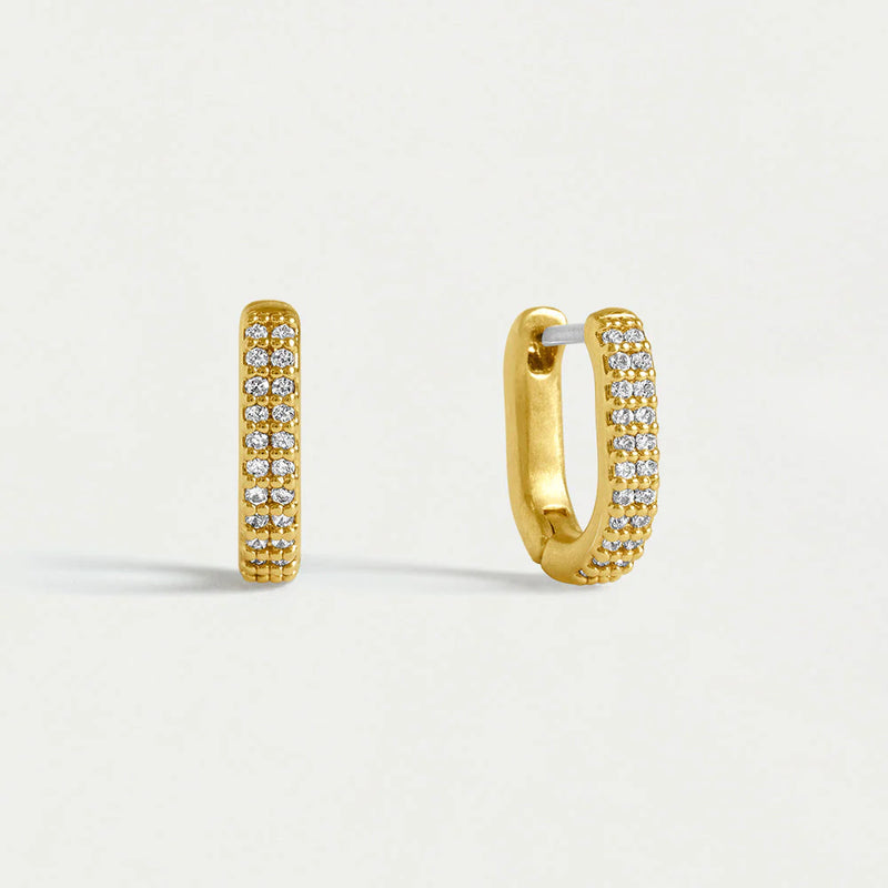 PETIT PAVE HUGGIE in Gold