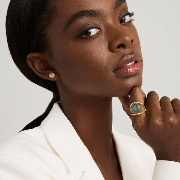 GALLERIA RING GOLD with LABRADORITE