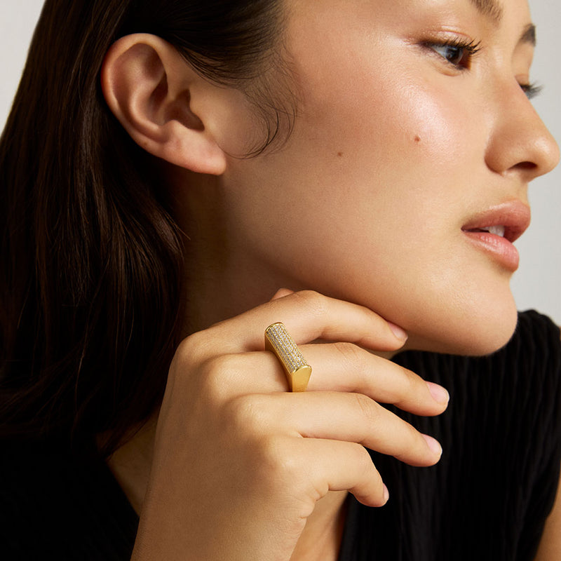 JULIETTE PAVE RING in GOLD