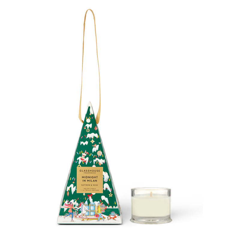 MIDNIGHT IN MILAN - Saffron & Rose - Christmas Bauble Candle