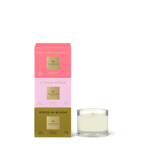 MOST COVETED CANDLE TRIO - Forever Florence, A Tahaa Affair, Kyoto in Bloom)