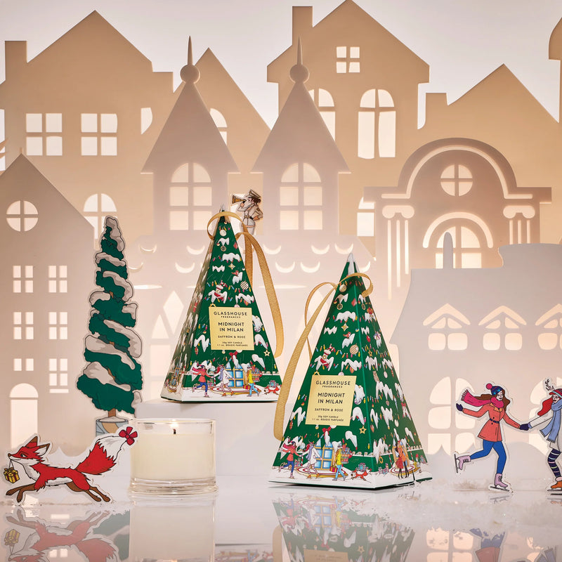 MIDNIGHT IN MILAN - Saffron & Rose - Christmas Bauble Candle