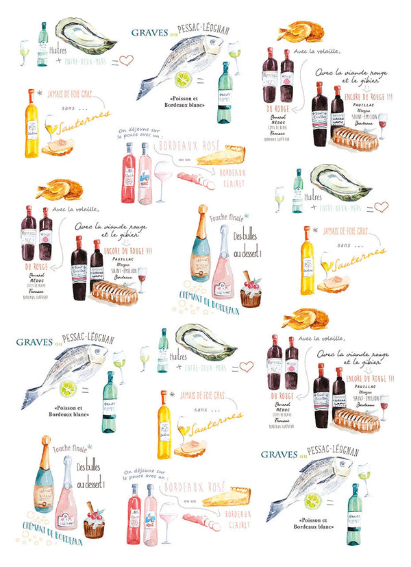 Accords Vin - Tea Towel