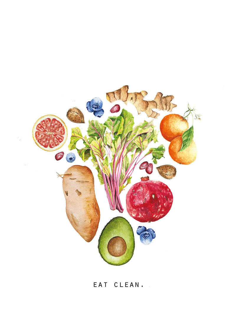 Eat Clean - Tea Towel