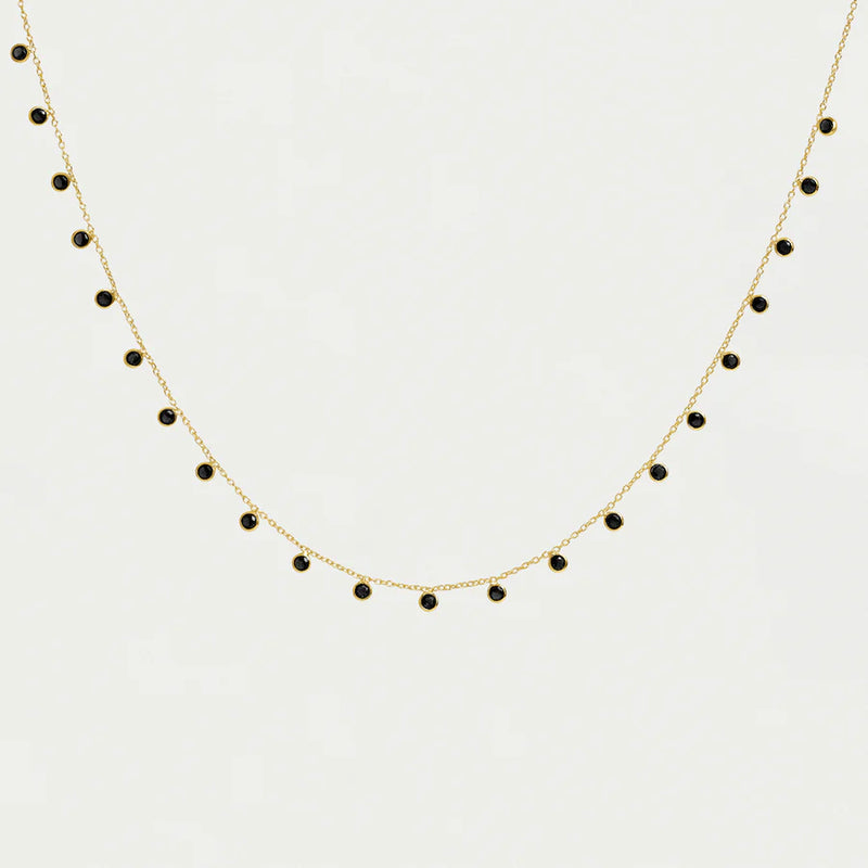 ORSAY CHARM NECKLACE GOLD with Black Onyx