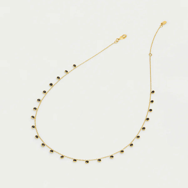 ORSAY CHARM NECKLACE GOLD with Black Onyx