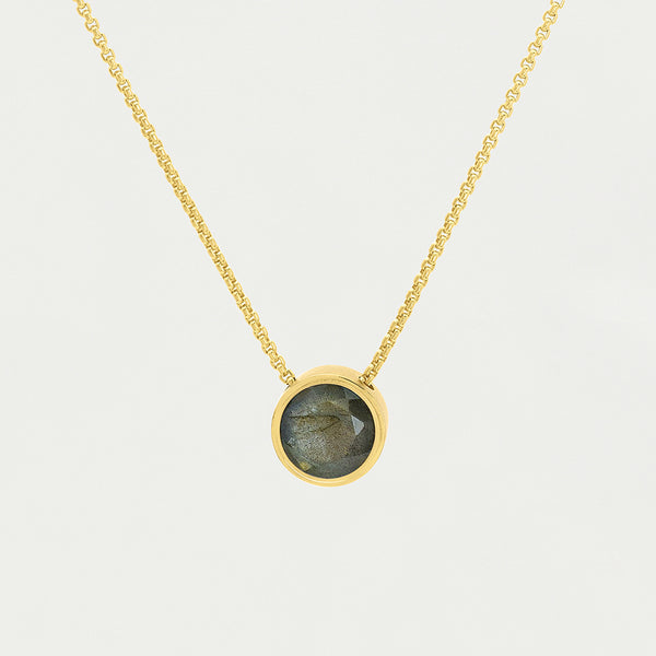 SIGNATURE MIDI PENDANT Gold with Labradorite