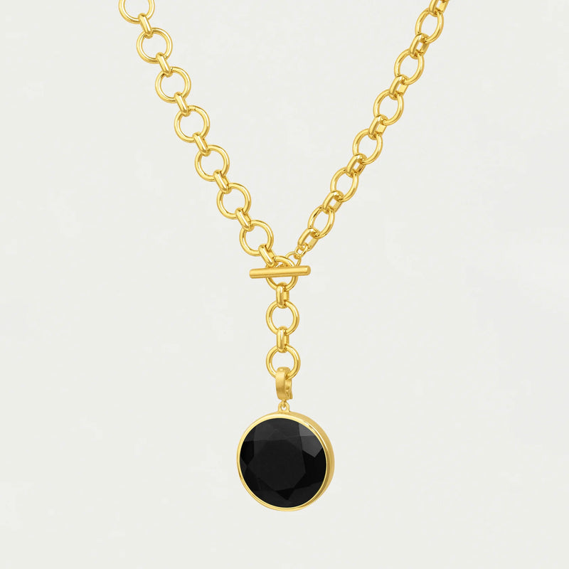 SIGNATURE KNOCKOUT COLLAR Gold with Black Onyx